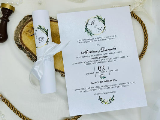 Invitatie nunta papirus cod 11443
