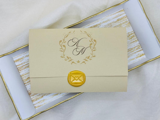 Invitatie nunta cu sigiliu cod 11489