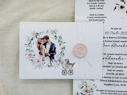 Invitatie nunta si botez cod 1349