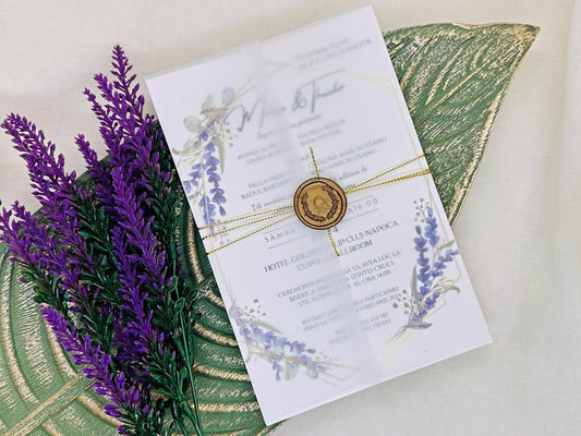 Invitatie nunta model lavanda cod 1376