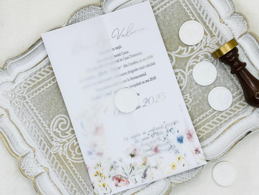 Invitatie model floral cod 1395