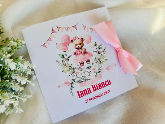 Invitatie botez ursulet cod 1628