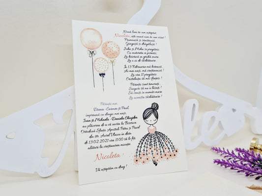 Invitatie de botez cod 1666