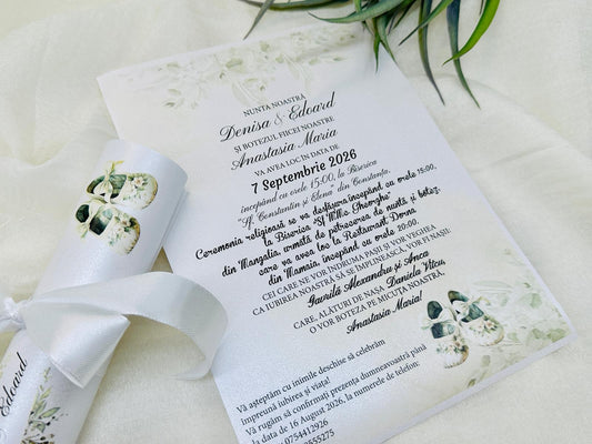 Invitatie nunta si botez cod 1841