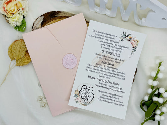 Invitatie nunta si botez cod 1849