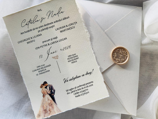 Invitatie nunta miri cod 1323