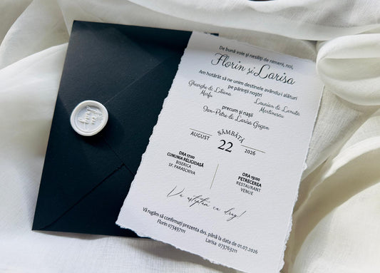 Invitatie plic negru cod 1448
