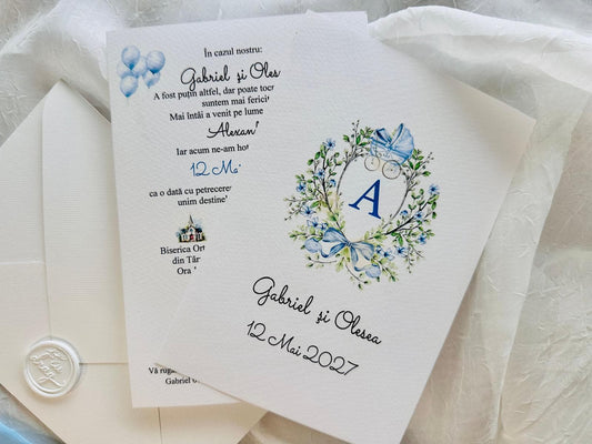 Invitatie nunta si botez cod 11494