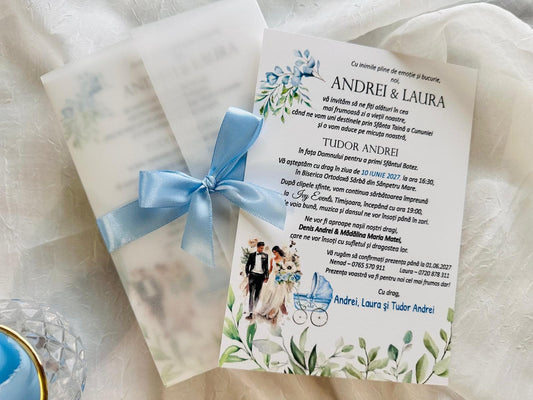 Invitatie nunta si botez cod 1374