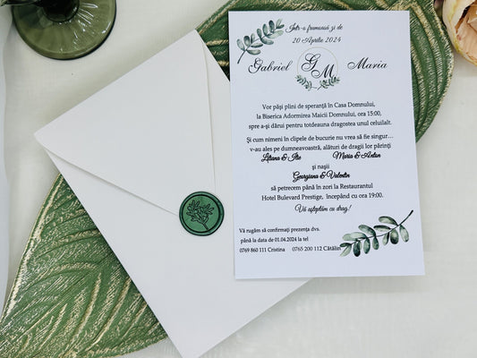 Invitatie nunta floral cod 11530