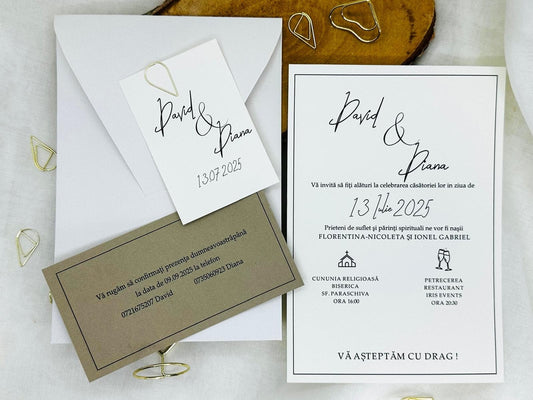 Invitatie Ivory and simple 11448