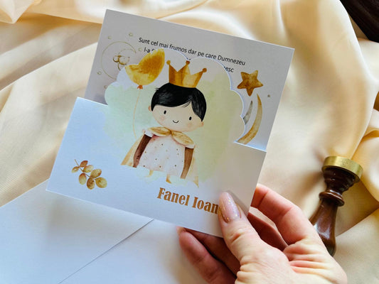 Invitatie botez printisor cod 1613