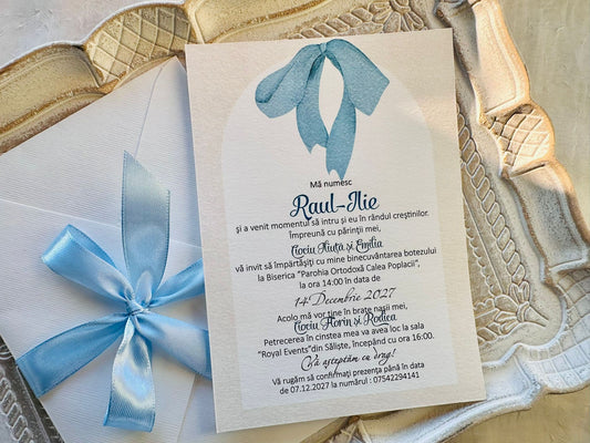 Invitatie botez blue cod 1874