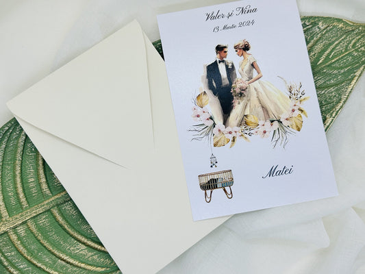 Invitatie nunta si botez cod 1413