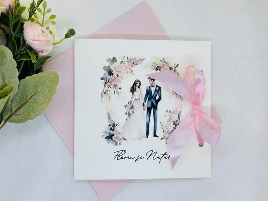 Invitatie nunta miri cod 1858