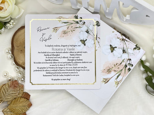 Invitatii florale cod 6602