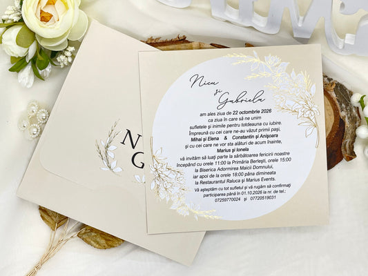 Invitatie de nunta cod 6615