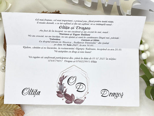 Invitatie de nunta cod 7016