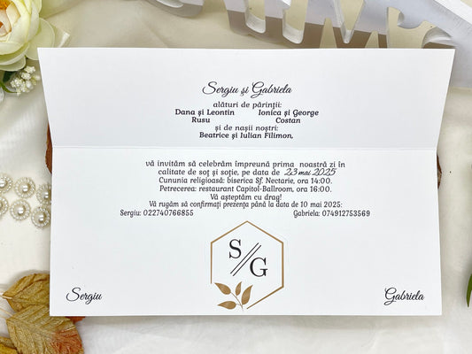 Invitatie de nunta cod 7017