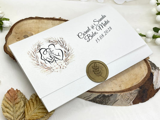 Invitatie nunta + botez cod 1847N