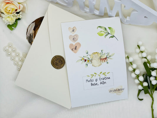 Inviatie nunta si botez cod 11491