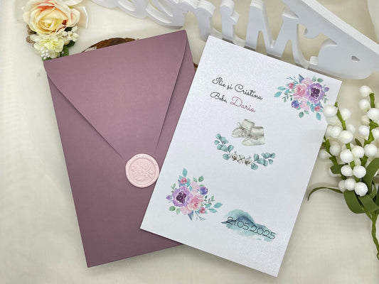 Invitatie nunta si botez cod 11495