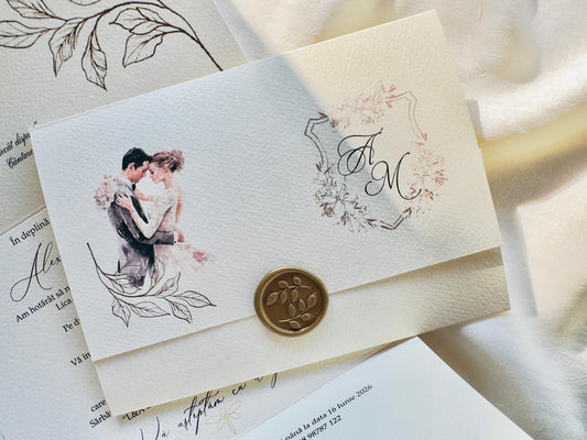 Invitatie nunta miri cod 1344