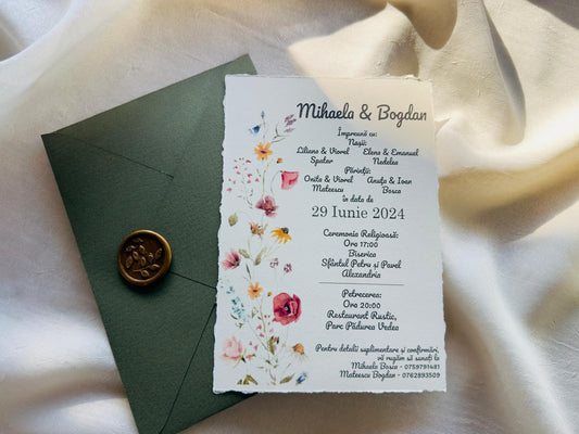 Invitatie handmade cod 1368