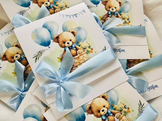 Invitatie botez ursulet cod 1723