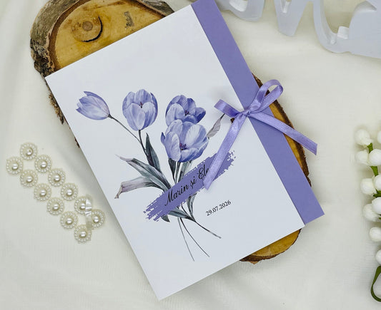 Invitatie nunta mov cod 19375A