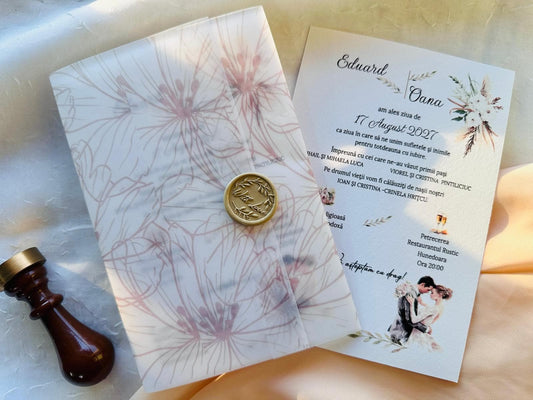 Invitatie model floral cod 1336