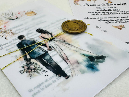 Invitatie nunta miri cod 11540