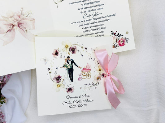 Invitatie nunta si botez cod 1330