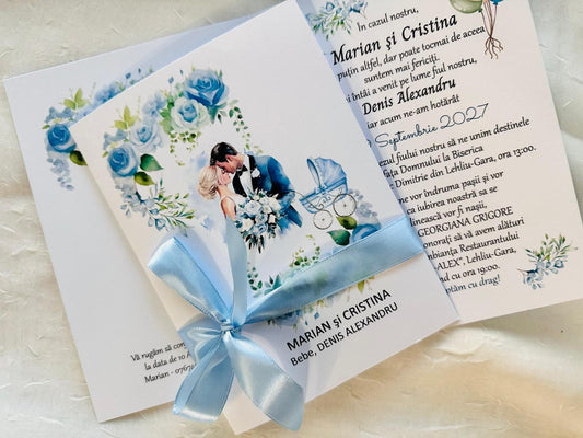 Invitatie nunta si botez cod 1842A