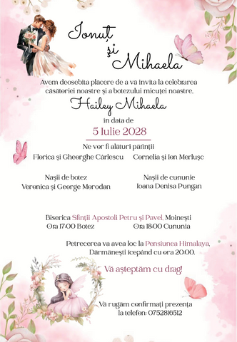 Invitate nunta si botez digitala IN134