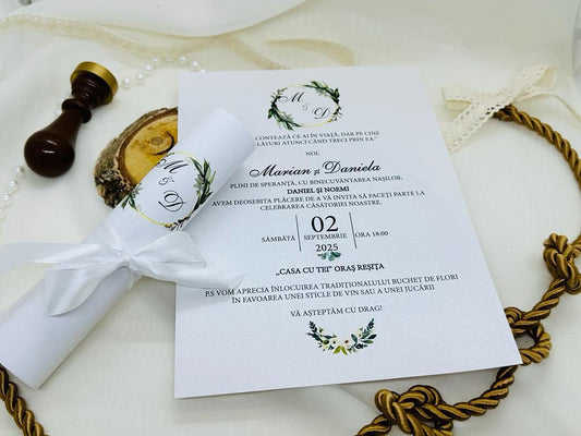 Invitatie nunta papirus cod 11443