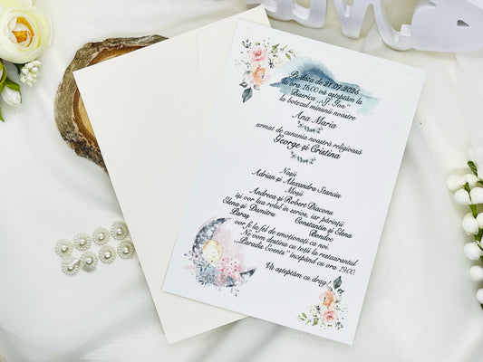 Invitatie nunta si botez cod 11477