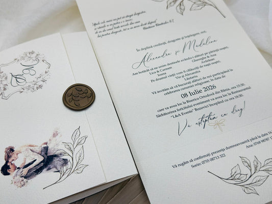 Invitatie nunta miri cod 1344