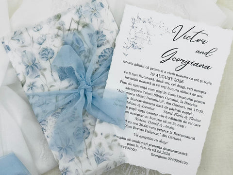 Invitatie cu Vellum cod 1352