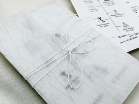 Invitatie cu Vellum floral cod 1358