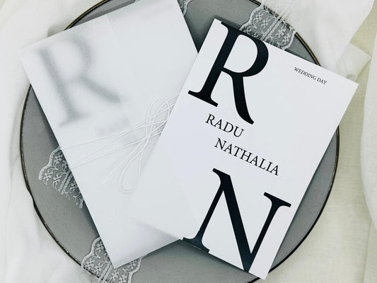 Invitatie handmade c vellum cod 1361