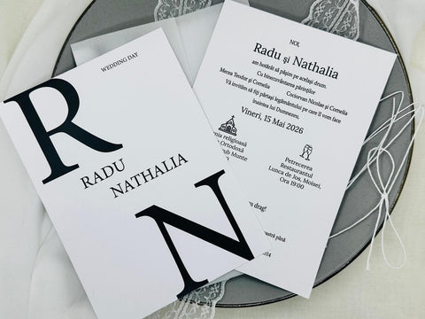 Invitatie handmade c vellum cod 1361