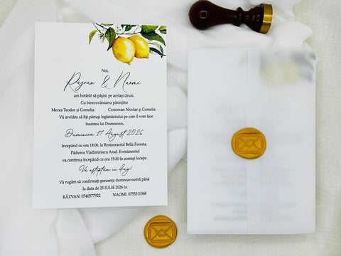 Invitatie cu lamai cod 1364