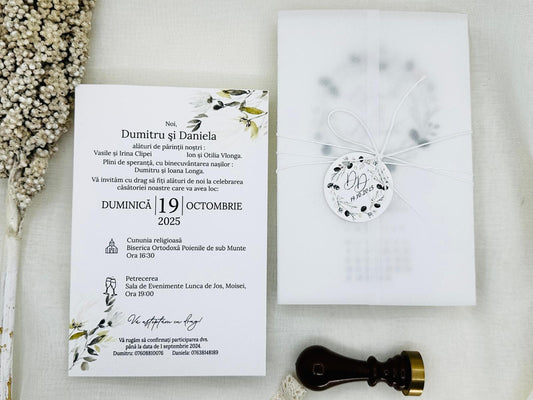 Invitatie cu Vellum cod 1365