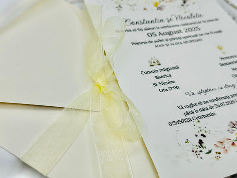 Inviatatie model floral cod 1372