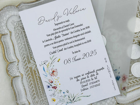 Invitatie model floral cod 1395
