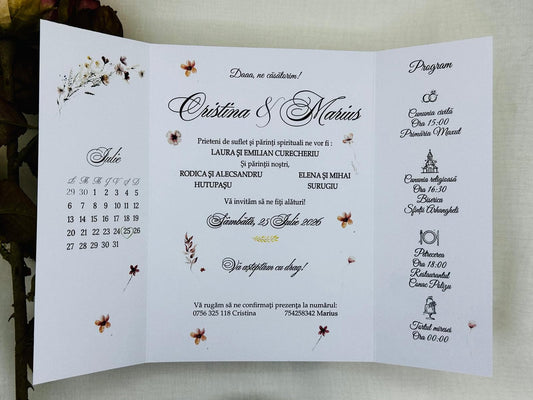 Invitatie nunta cod 1398