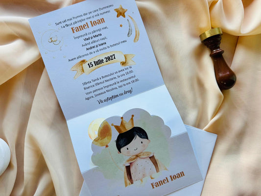 Invitatie botez printisor cod 1613