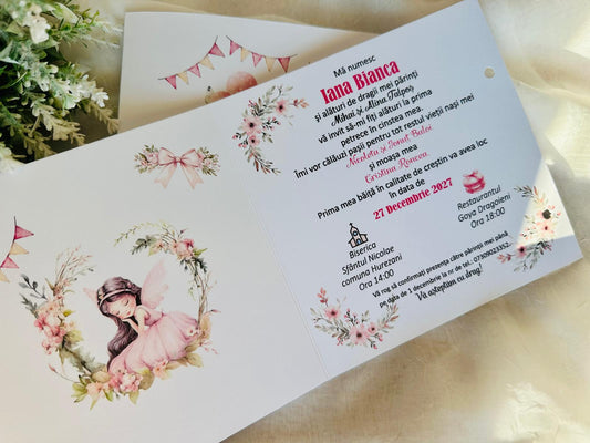 Invitatie botez ursulet cod 1628