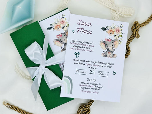 Invitatie botez elefantel cod 1704